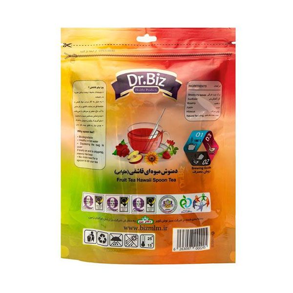 دمنوش ميوه ای هاوایی قاشقی۲